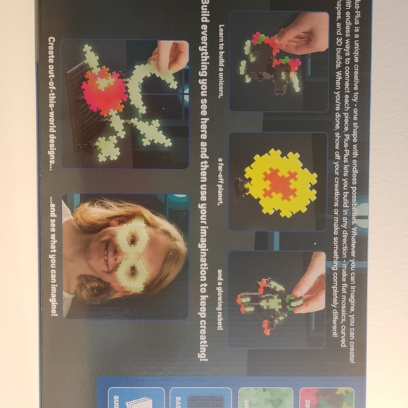 PLUS PLUS LEARN TO BUILD NEON GLOW BASE PLATE BUILDING SET, 400 PCS. NEW/SEALED - Picture 5 of 6